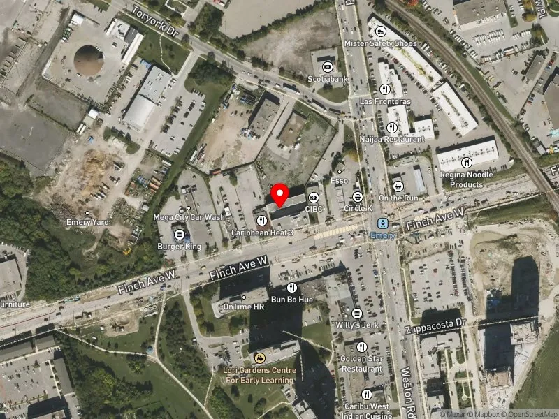 RentSafeTO apartment evaluation satellite view of 2350 FINCH AVE W in Humber River-Black Creek, Toronto