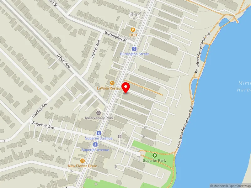 RentSafeTO apartment evaluation map view of 2355 LAKE SHORE BLVD W in Etobicoke-Lakeshore, Toronto