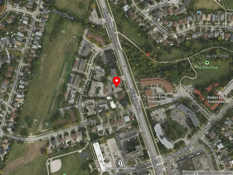 RentSafeTO apartment evaluation satellite view of 2356 ISLINGTON AVE in Etobicoke North, Toronto