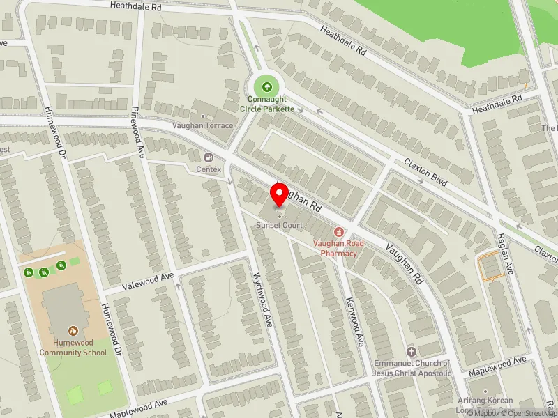 RentSafeTO apartment evaluation map view of 236 VAUGHAN RD in Toronto-St. Paul's, Toronto