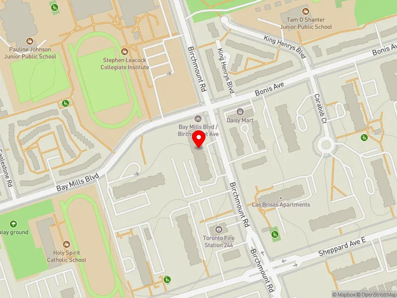 RentSafeTO apartment evaluation map view of 2360 BIRCHMOUNT RD in Scarborough-Agincourt, Toronto