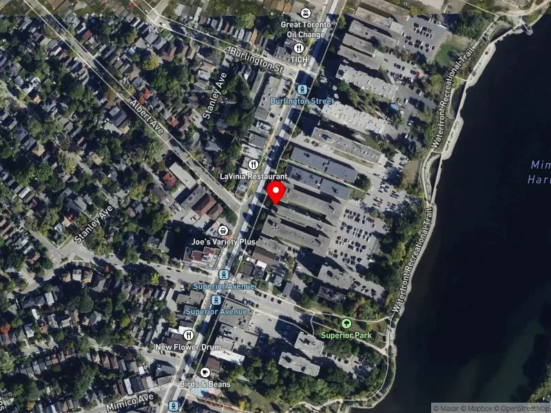 RentSafeTO apartment evaluation satellite view of 2361 LAKE SHORE BLVD W in Etobicoke-Lakeshore, Toronto