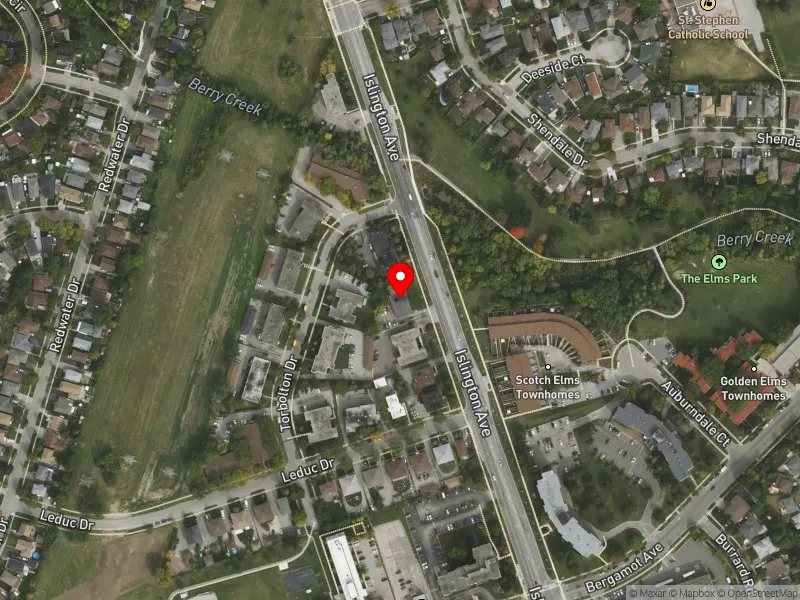 RentSafeTO apartment evaluation satellite view of 2362 ISLINGTON AVE in Etobicoke North, Toronto