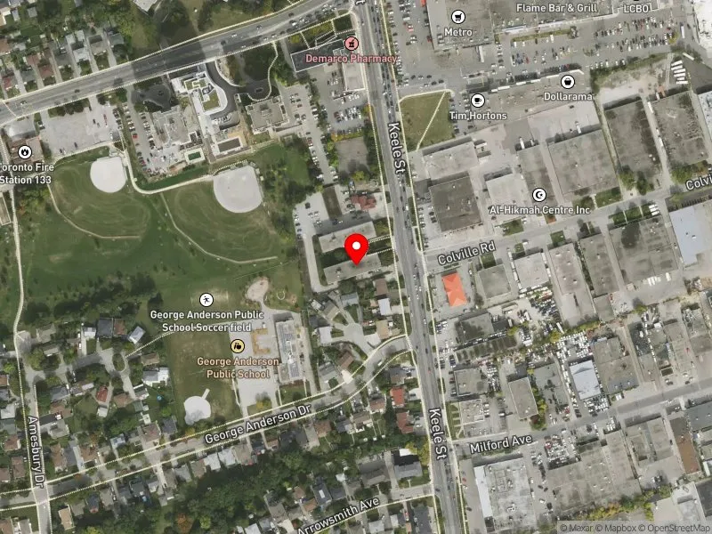 RentSafeTO apartment evaluation satellite view of 2368 KEELE ST in York South-Weston, Toronto