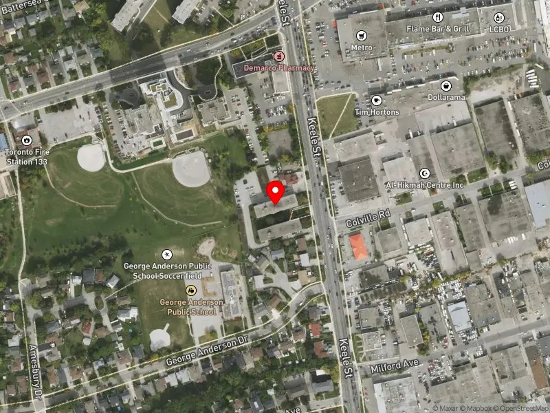 RentSafeTO apartment evaluation satellite view of 2370 KEELE ST in York South-Weston, Toronto