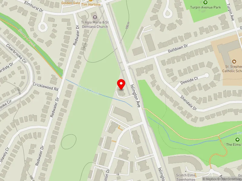 RentSafeTO apartment evaluation map view of 2386 ISLINGTON AVE in Etobicoke North, Toronto