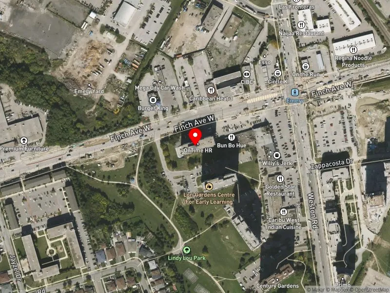 RentSafeTO apartment evaluation satellite view of 2397 FINCH AVE W in Humber River-Black Creek, Toronto