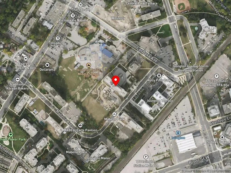 RentSafeTO apartment evaluation satellite view of 24 MABELLE AVE in Etobicoke-Lakeshore, Toronto