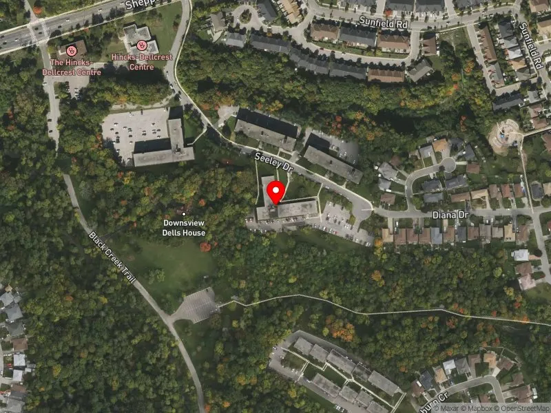 RentSafeTO apartment evaluation satellite view of 24 SEELEY DR in York Centre, Toronto
