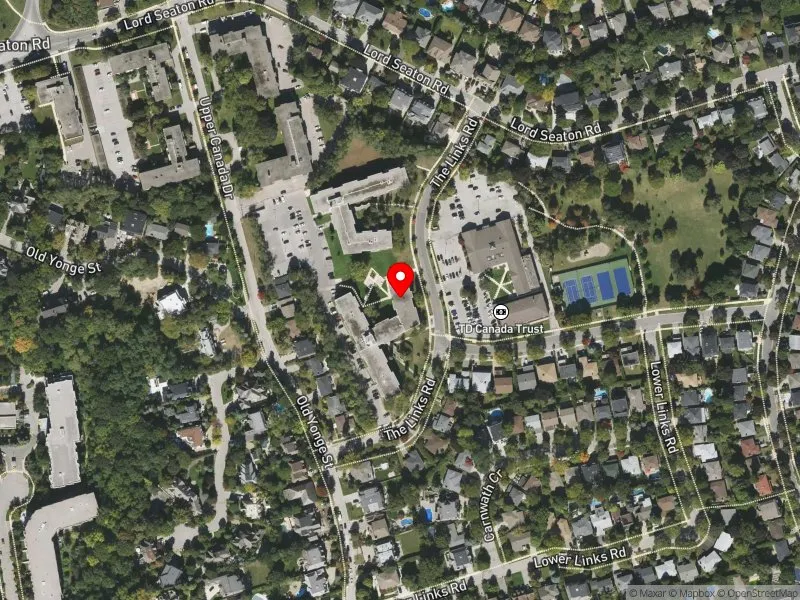 RentSafeTO apartment evaluation satellite view of 24 THE LINKS RD in Don Valley West, Toronto