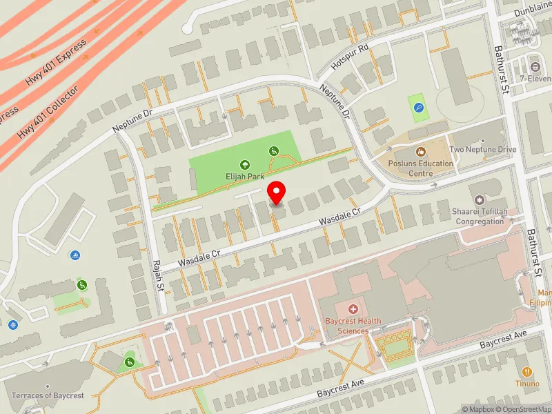 RentSafeTO apartment evaluation map view of 24 WASDALE CRES in Eglinton-Lawrence, Toronto