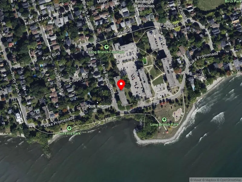 RentSafeTO apartment evaluation satellite view of 240 LAKE PROMENADE in Etobicoke-Lakeshore, Toronto