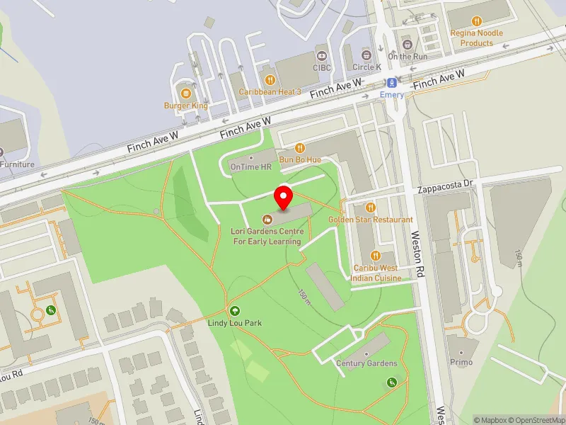 RentSafeTO apartment evaluation map view of 2405 FINCH AVE W in Humber River-Black Creek, Toronto