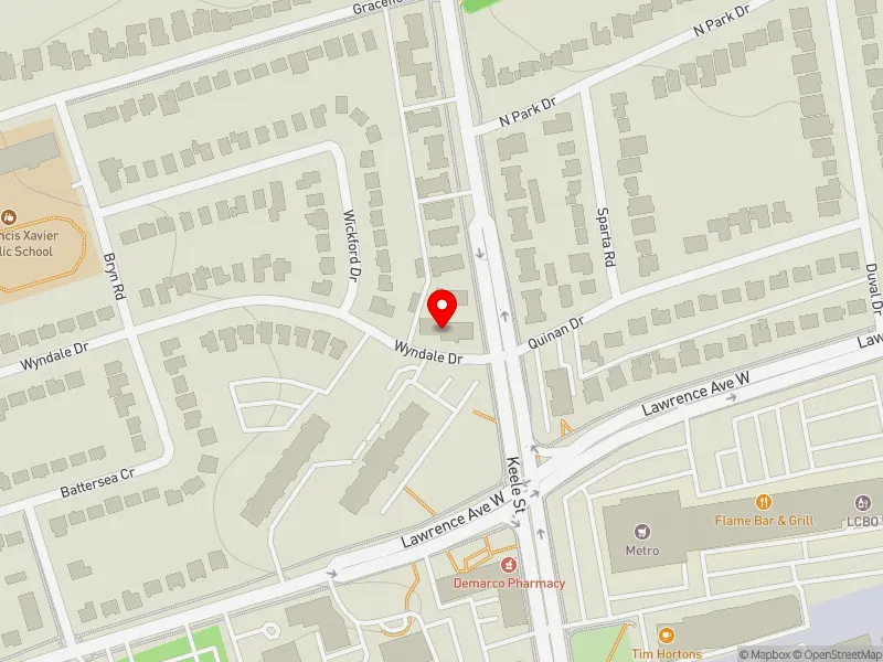 RentSafeTO apartment evaluation map view of 2416 KEELE ST in York South-Weston, Toronto