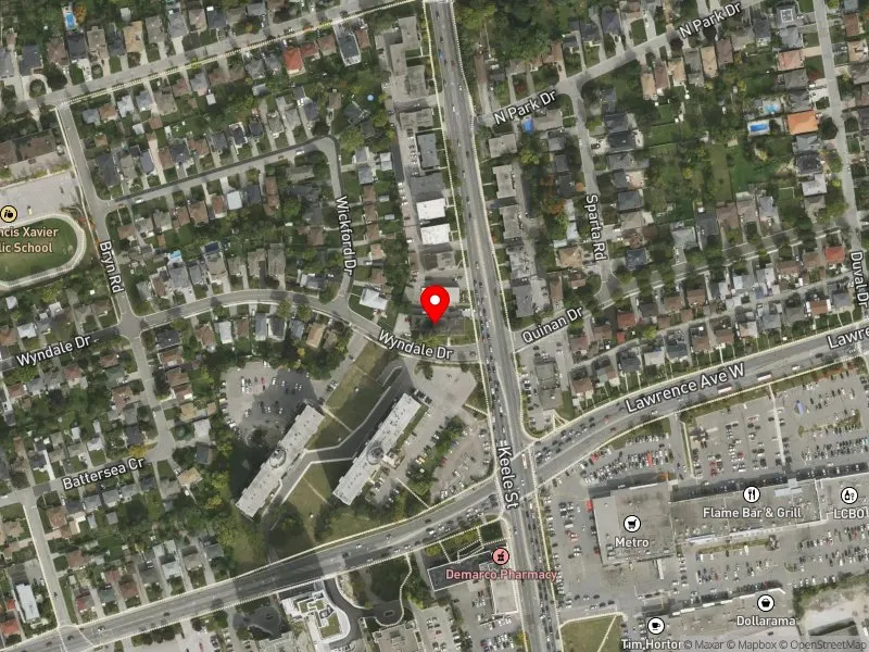 RentSafeTO apartment evaluation satellite view of 2416 KEELE ST in York South-Weston, Toronto