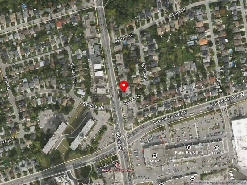 RentSafeTO apartment evaluation satellite view of 2417 KEELE ST in York South-Weston, Toronto