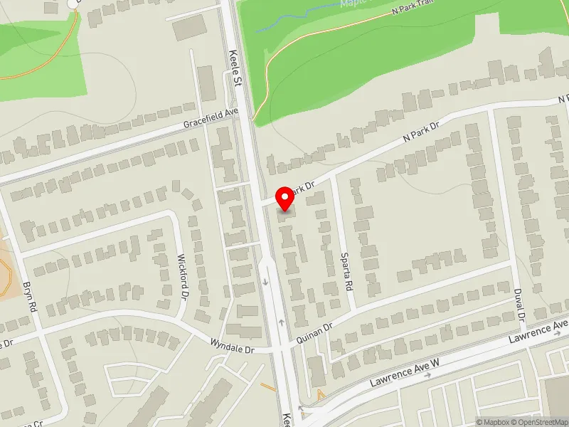 RentSafeTO apartment evaluation map view of 2425 KEELE ST in York South-Weston, Toronto