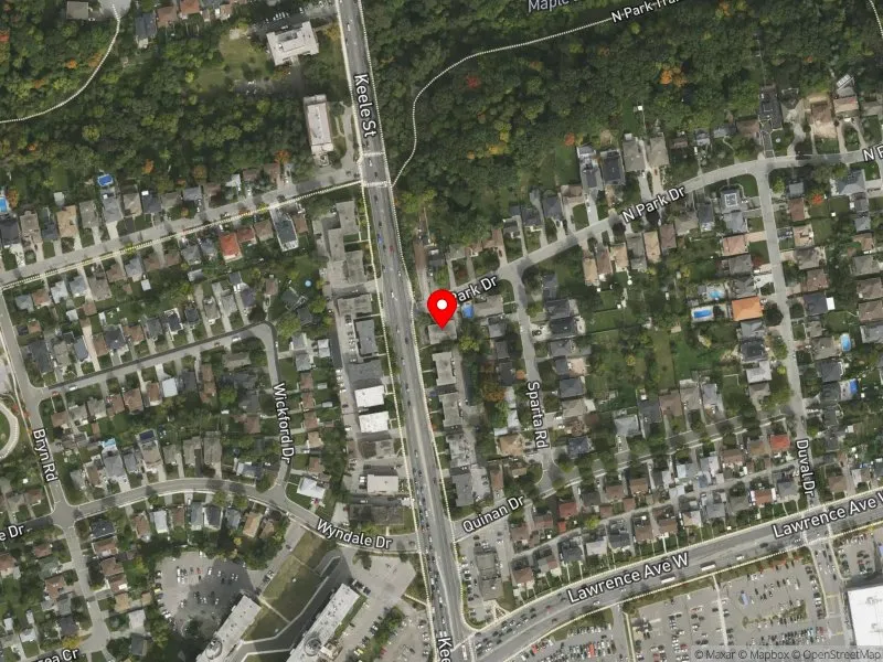 RentSafeTO apartment evaluation satellite view of 2425 KEELE ST in York South-Weston, Toronto