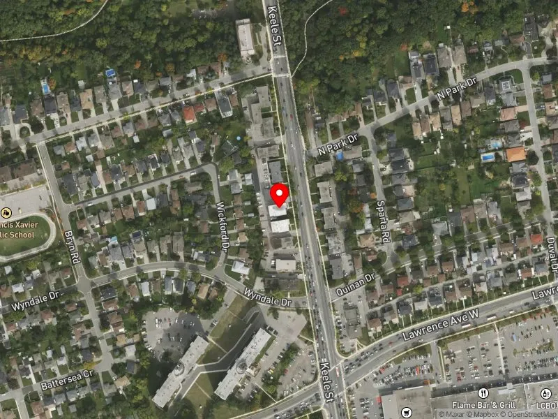 RentSafeTO apartment evaluation satellite view of 2428 KEELE ST in York South-Weston, Toronto