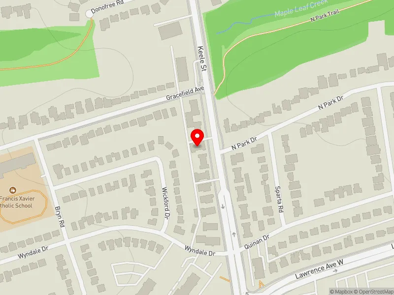 RentSafeTO apartment evaluation map view of 2434 KEELE ST in York South-Weston, Toronto