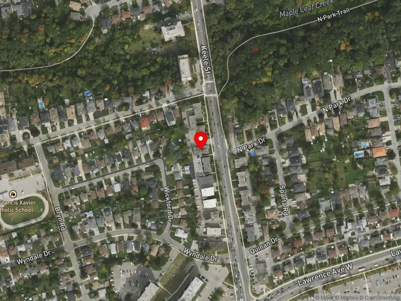 RentSafeTO apartment evaluation satellite view of 2434 KEELE ST in York South-Weston, Toronto