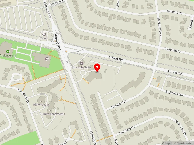 RentSafeTO apartment evaluation map view of 2435 KIPLING AVE in Etobicoke North, Toronto