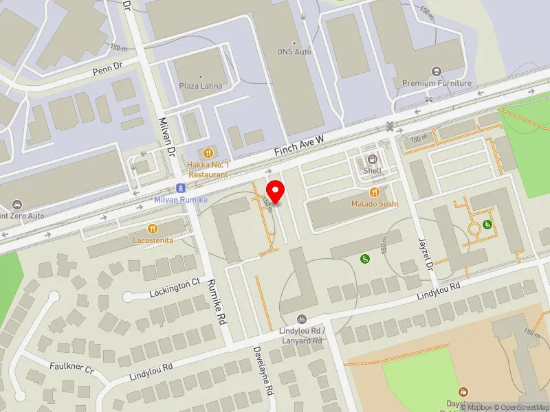 RentSafeTO apartment evaluation map view of 2439 FINCH AVE W in Humber River-Black Creek, Toronto