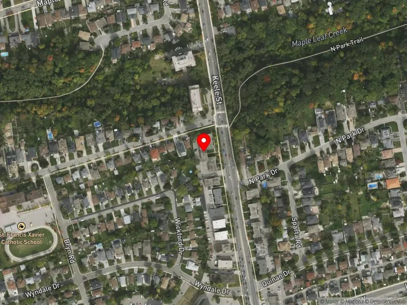 RentSafeTO apartment evaluation satellite view of 2440 KEELE ST in York South-Weston, Toronto