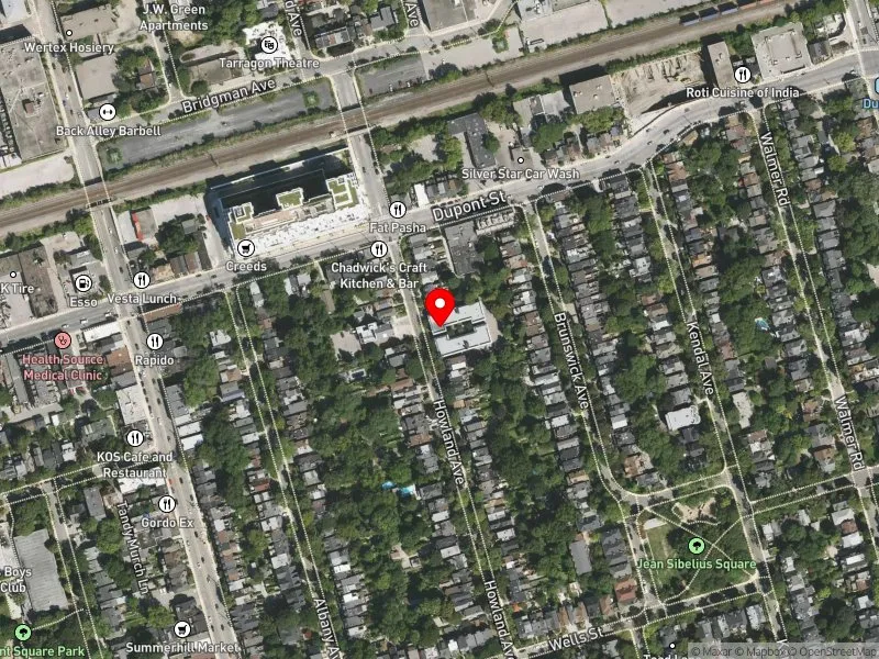 RentSafeTO apartment evaluation satellite view of 245 A HOWLAND AVE in University-Rosedale, Toronto