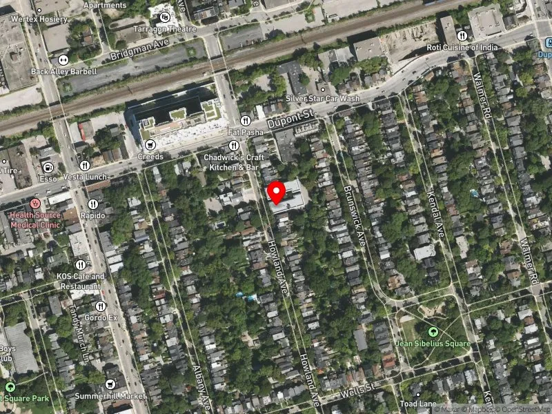 RentSafeTO apartment evaluation satellite view of 245 C HOWLAND AVE in University-Rosedale, Toronto