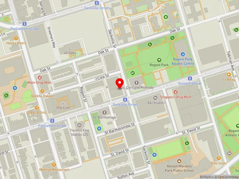 RentSafeTO apartment evaluation map view of 246 SACKVILLE ST in Toronto Centre, Toronto