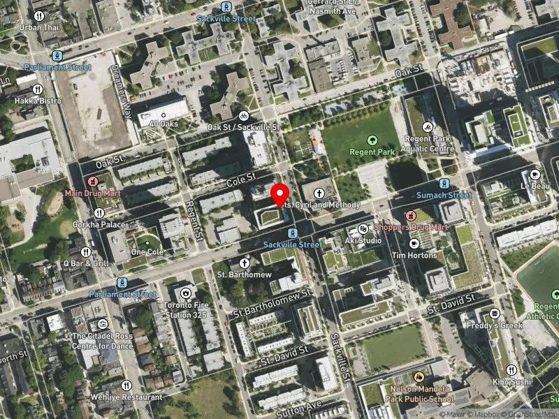 RentSafeTO apartment evaluation satellite view of 246 SACKVILLE ST in Toronto Centre, Toronto