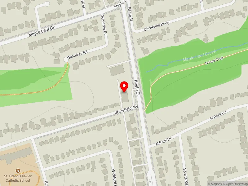 RentSafeTO apartment evaluation map view of 2460 KEELE ST in York South-Weston, Toronto