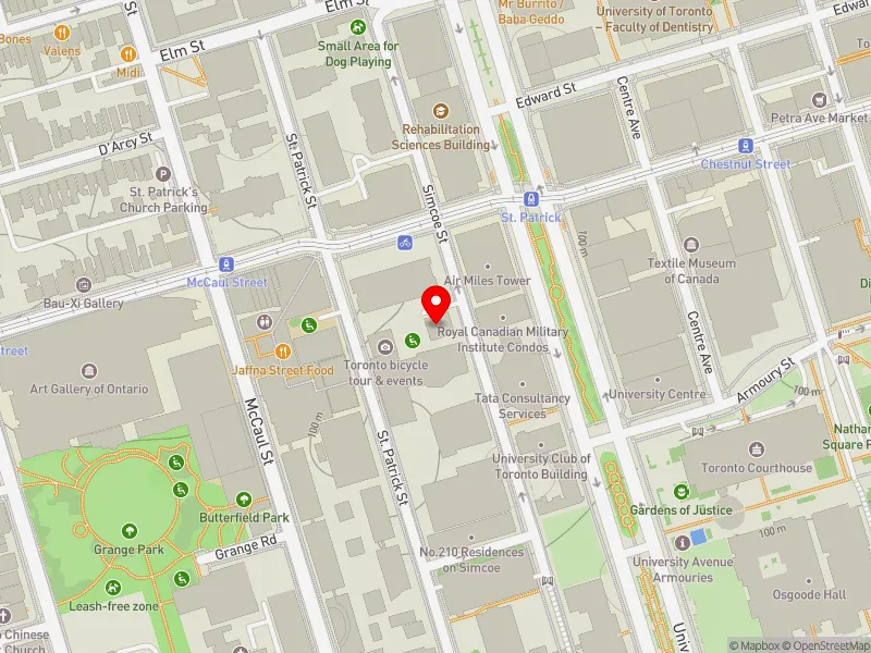 RentSafeTO apartment evaluation map view of 248 SIMCOE ST in Spadina-Fort York, Toronto