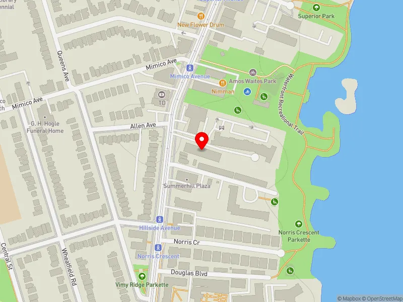 RentSafeTO apartment evaluation map view of 2495 LAKE SHORE BLVD W in Etobicoke-Lakeshore, Toronto