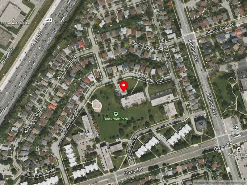 RentSafeTO apartment evaluation satellite view of 25 BRIDESBURG DR in Etobicoke North, Toronto