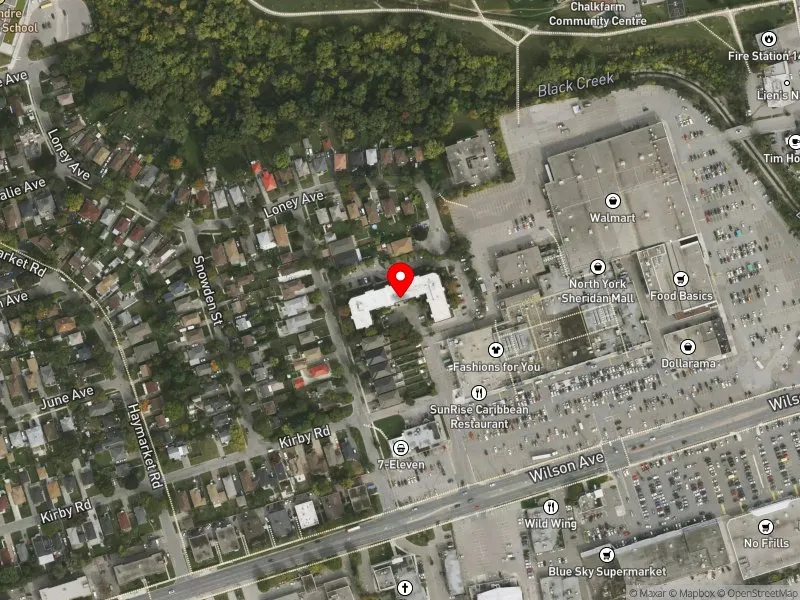 RentSafeTO apartment evaluation satellite view of 25 DALLNER RD in Humber River-Black Creek, Toronto