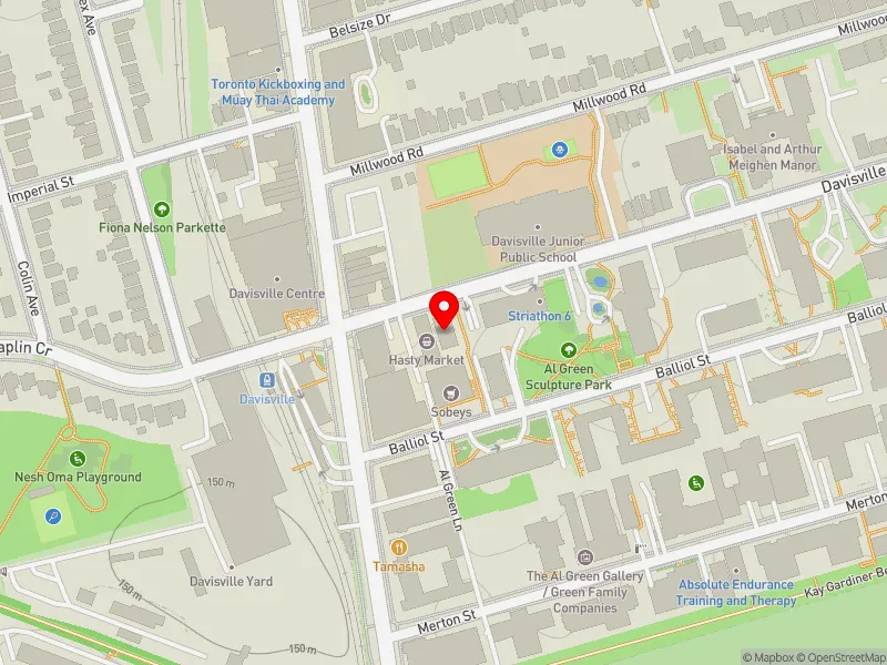 RentSafeTO apartment evaluation map view of 25 DAVISVILLE AVE in Toronto-St. Paul's, Toronto