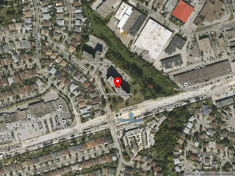 RentSafeTO apartment evaluation satellite view of 25 DUNCANWOODS DR in Humber River-Black Creek, Toronto