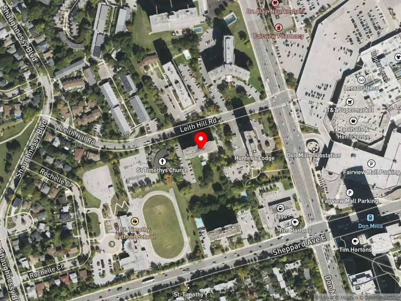 RentSafeTO apartment evaluation satellite view of 25 LEITH HILL RD in Don Valley North, Toronto