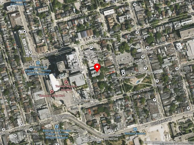 RentSafeTO apartment evaluation satellite view of 25 LEONARD AVE in University-Rosedale, Toronto