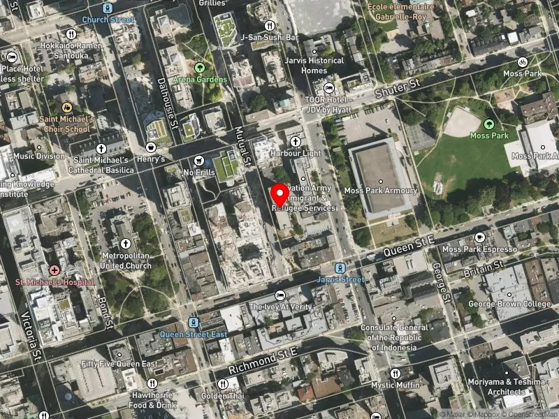 RentSafeTO apartment evaluation satellite view of 25 MUTUAL ST in Toronto Centre, Toronto