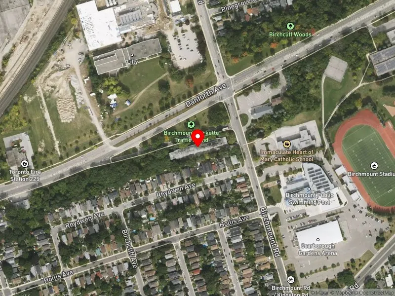 RentSafeTO apartment evaluation satellite view of 25 PARKETTE PL in Scarborough Southwest, Toronto