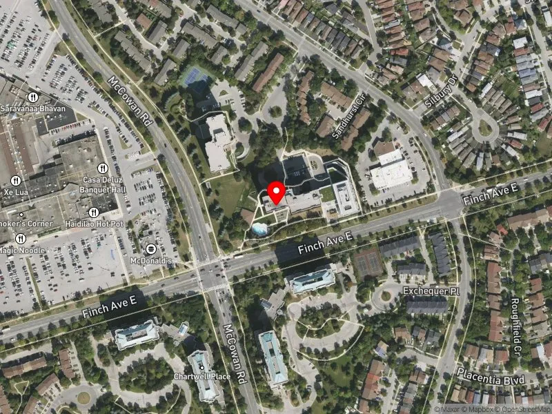 RentSafeTO apartment evaluation satellite view of 25 THUNDER GRV in Scarborough North, Toronto