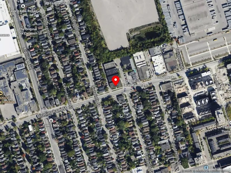 RentSafeTO apartment evaluation satellite view of 250 BIRMINGHAM ST in Etobicoke-Lakeshore, Toronto