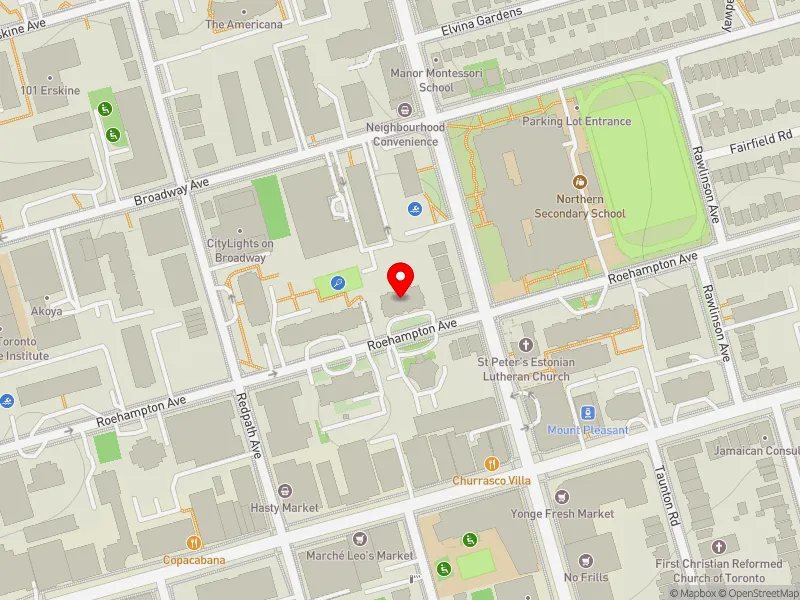 RentSafeTO apartment evaluation map view of 250 ROEHAMPTON AVE in Toronto-St. Paul's, Toronto