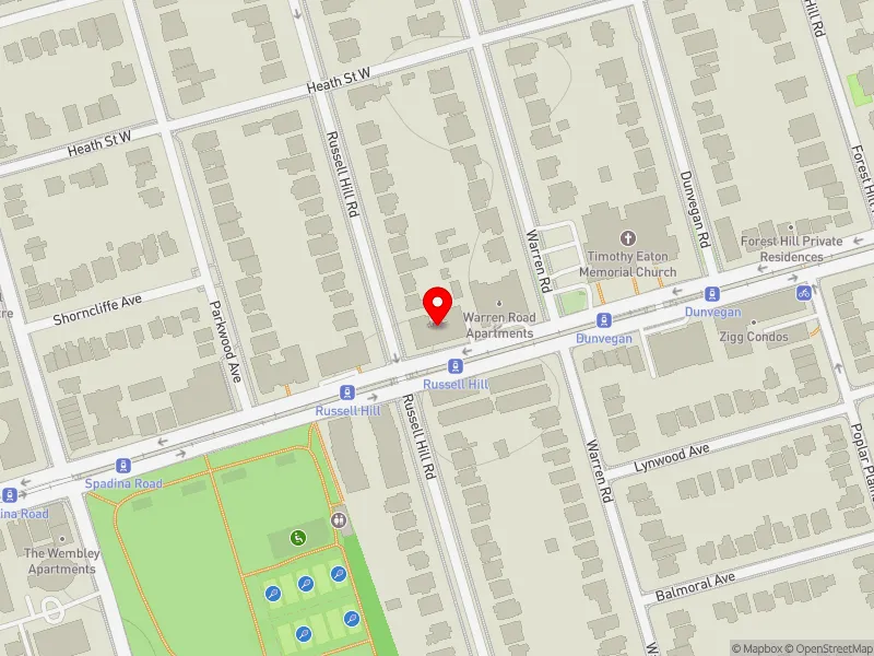 RentSafeTO apartment evaluation map view of 250 ST CLAIR AVE W in Toronto-St. Paul's, Toronto