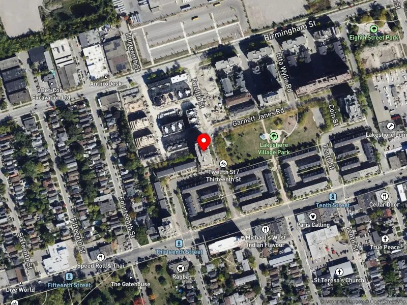 RentSafeTO apartment evaluation satellite view of 250 TWELFTH ST in Etobicoke-Lakeshore, Toronto