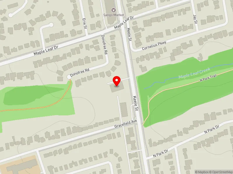 RentSafeTO apartment evaluation map view of 2500 KEELE ST in York South-Weston, Toronto