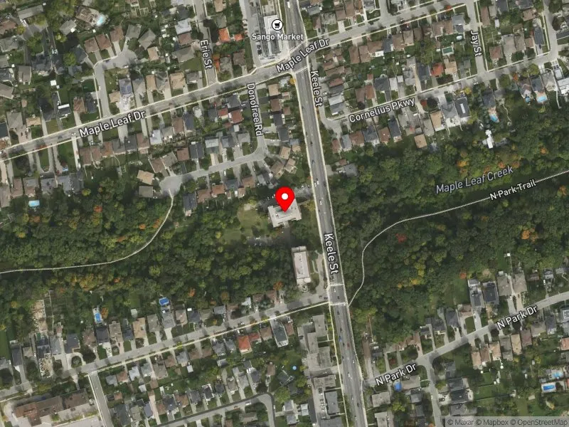 RentSafeTO apartment evaluation satellite view of 2500 KEELE ST in York South-Weston, Toronto